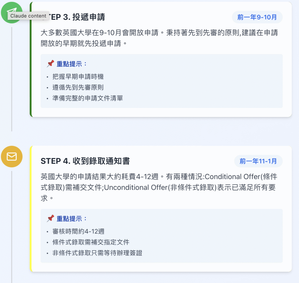 英國碩士申請流程圖